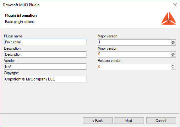 Set the Plugin information such as plugin name, its ownership, and version Set the Plugin information such as plugin name, its ownership, and version