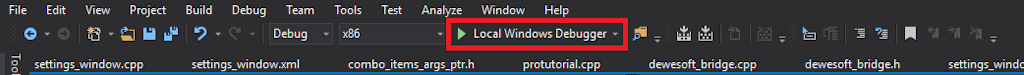 Press the start button in the Visual Studio's main toolbar Press the start button in the Visual Studio's main toolbar