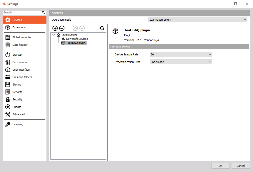 Set the Basic mode as the synchronization type Set the Basic mode as the synchronization type