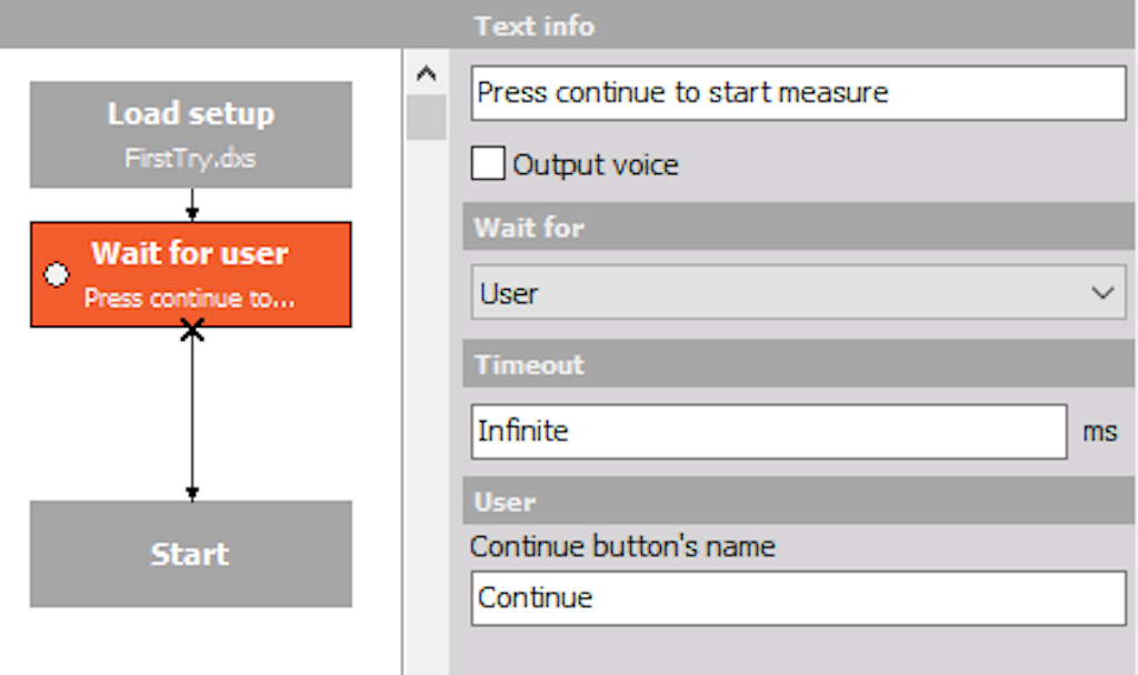 Wait for user block settings