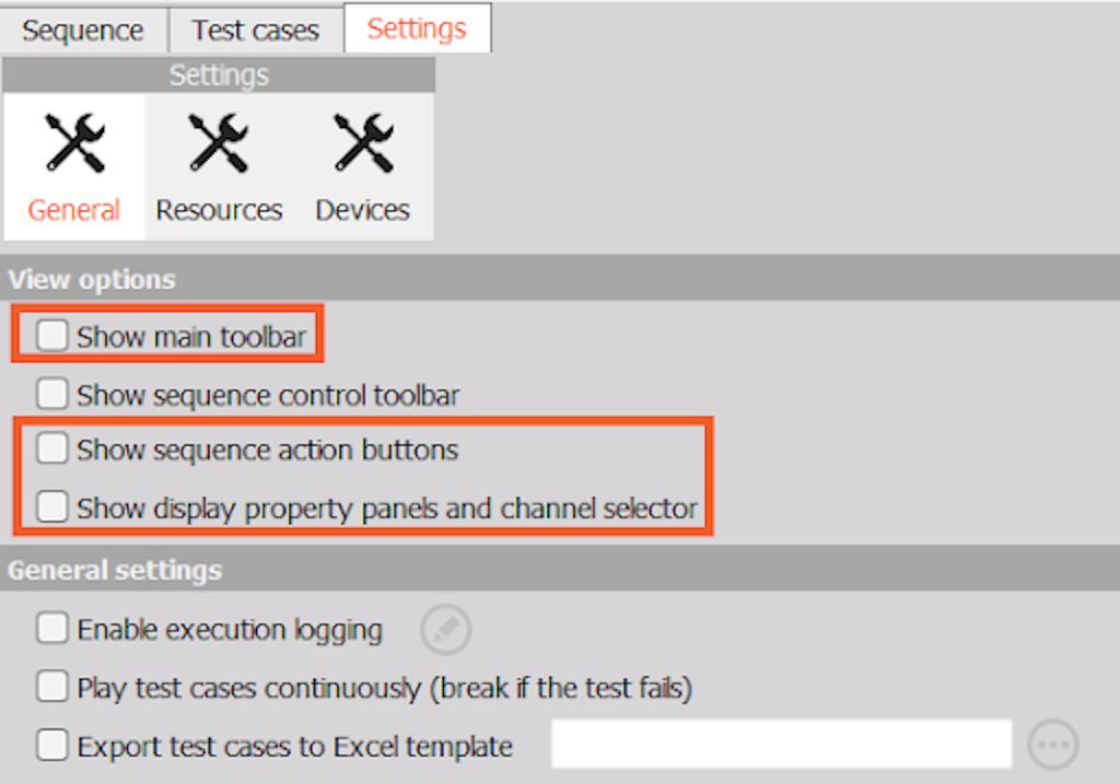 The Sequencer options to disable