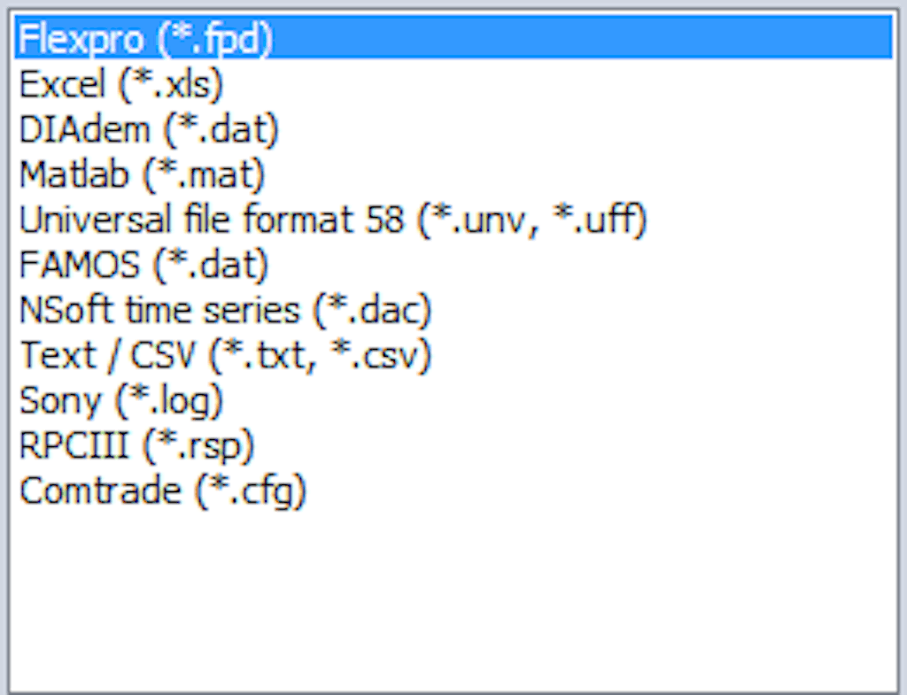 Export options