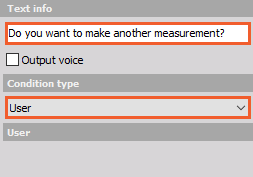 User Condition type IF block properties User Condition type IF block properties