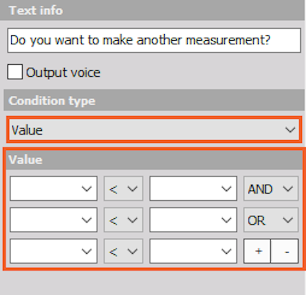Value-based Condition type