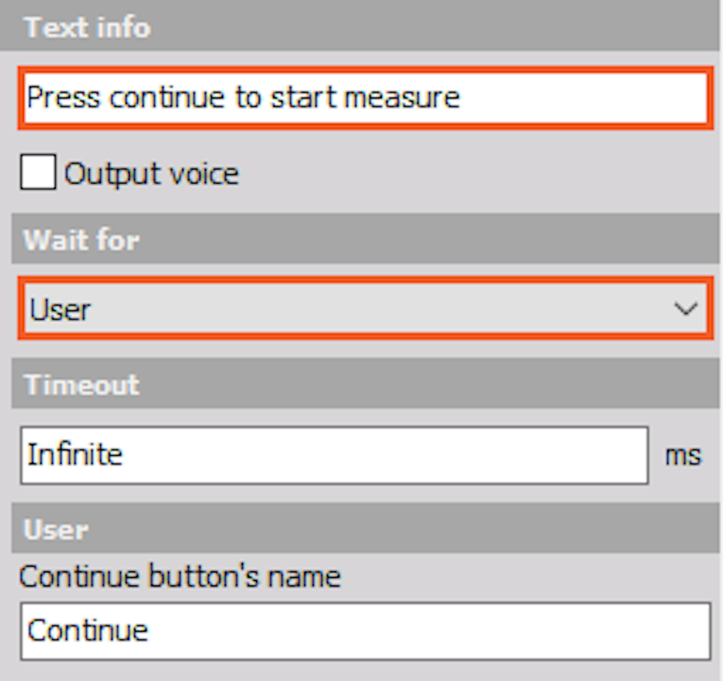 Wait for user