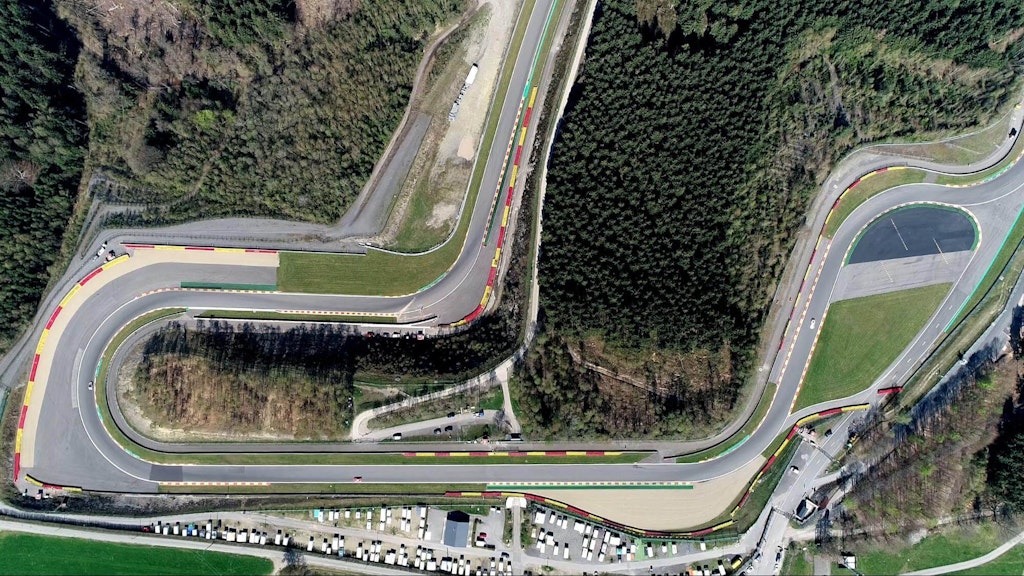 Aerial view of “the Spa” - the Circuit de Spa-Francorchamps in Stavelot Belgium, home of the Formula One Belgian Grand Prix