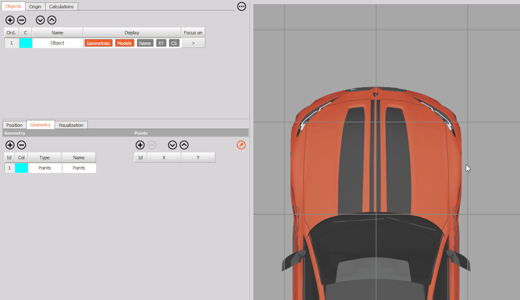 Geometry tab inside the Polygon module