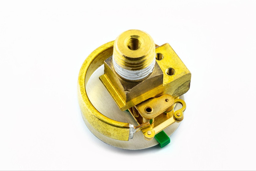 Typical Bourdon Tube pressure gauge
