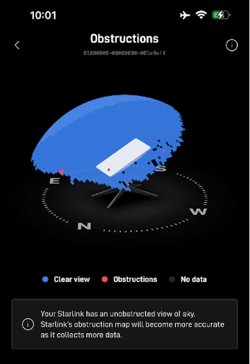 Starlink Obstructions map Starlink Obstructions map