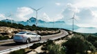 Electric vehicle test on the road