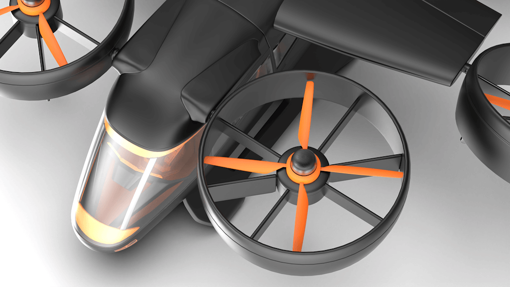 Evtol Rotor Design Senkrecht startende und landende elektrische Flugzeuge