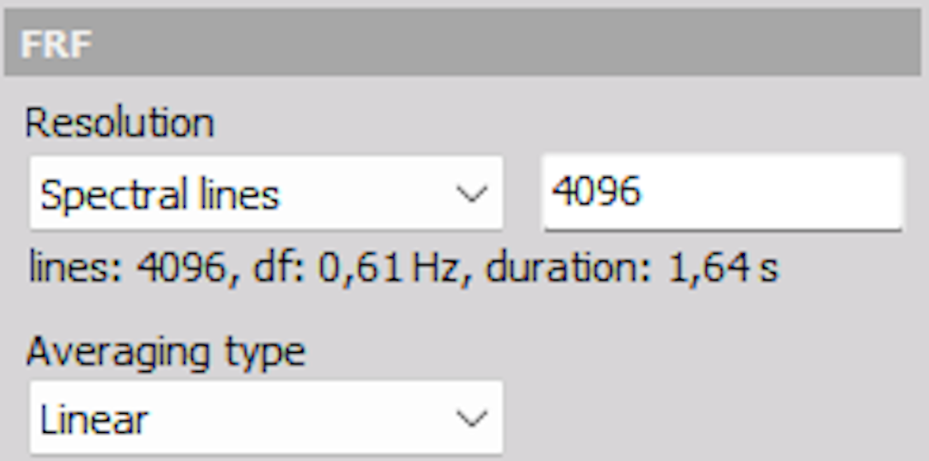 Figure 4. Setting resolution in DewesoftX.