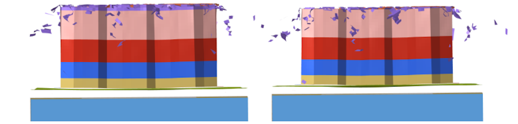 Figure. 20 The moment when the absorber is damaged corresponds to the change in stiffness. Reference frame: 12-13.