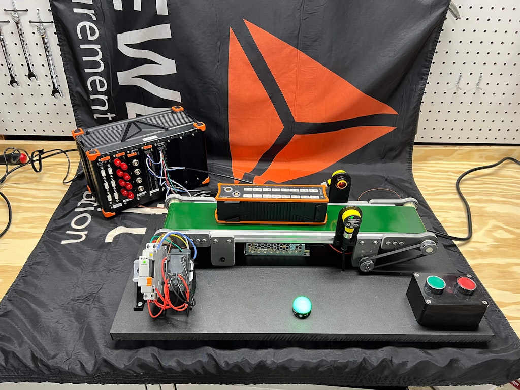 Our scale model demonstration conveyor belt