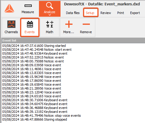 The image shows how we can add the Events module and what we can see when we open it. The image shows how we can add the Events module and what we can see when we open it.