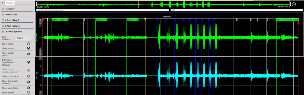 The moving image shows how we can hide Events from the Recorder widget. The moving image shows how we can hide Events from the Recorder widget.