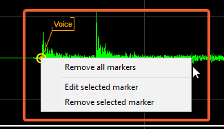 The image shows the options if we right-click into a marker. The image shows the options if we right-click into a marker.