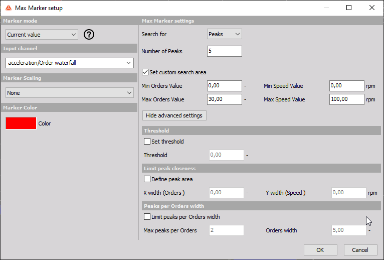 The image shows the Max marker setup. The image shows the Max marker setup.