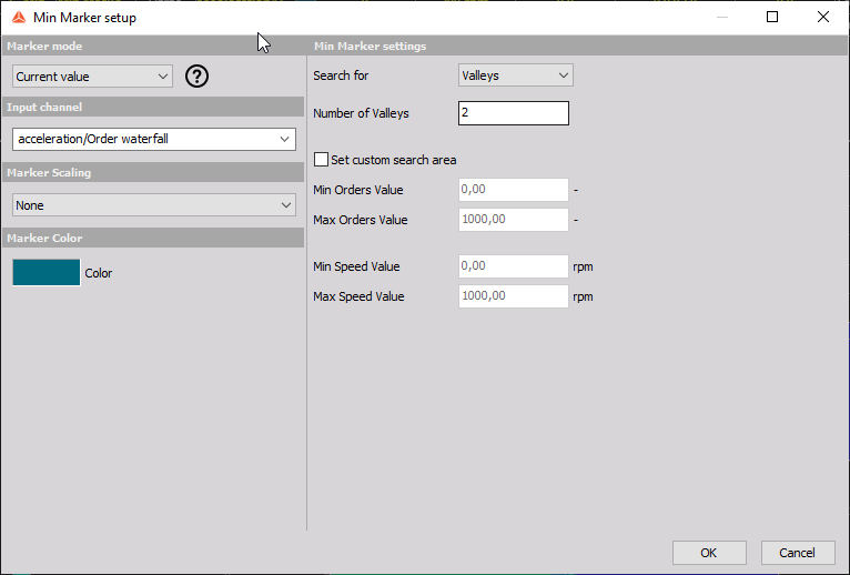 The image shows the Min marker settings if we try to link it to a Matrix-type channel. The image shows the Min marker settings if we try to link it to a Matrix-type channel.