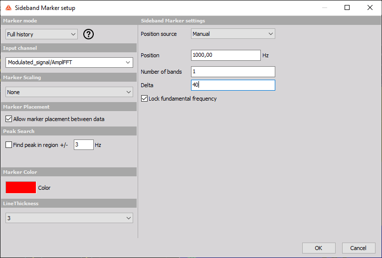 The image shows the initial setup of Sideband markers. The image shows the initial setup of Sideband markers.