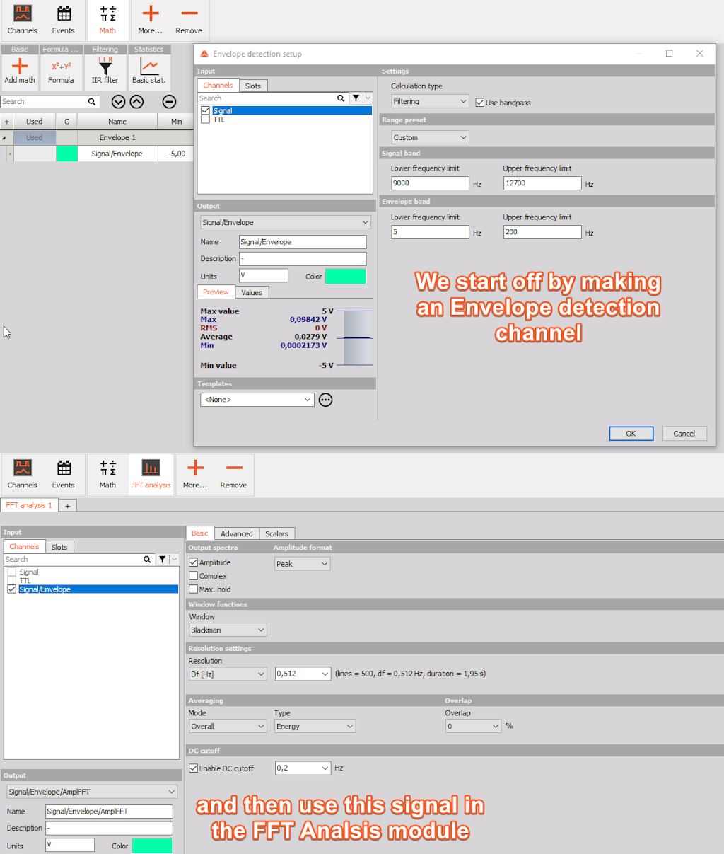 The image shows the two newly created channels. The image shows the two newly created channels.
