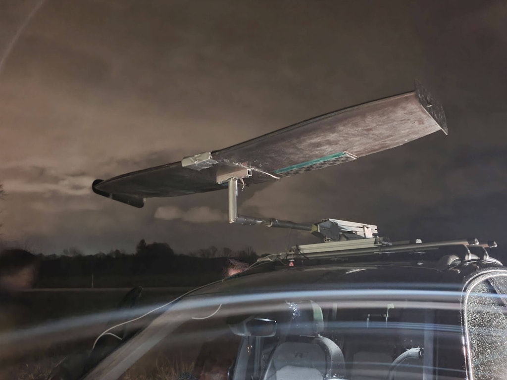 Figure 6. The aerodynamic test rig was designed to measure the main wing lift at different speeds and flap settings.