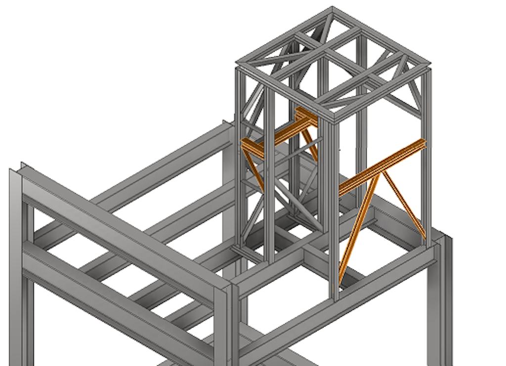 Figure 12. Structure design Option 3 – a modification of existing structure V2