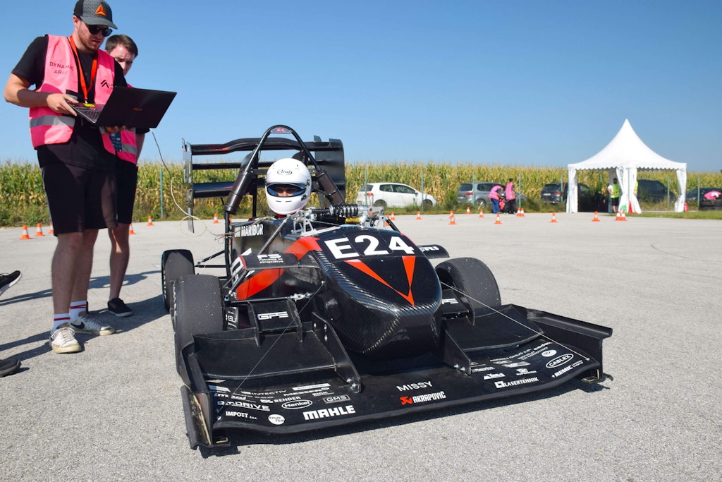 Figure 11. The race car with the measuring equipment.