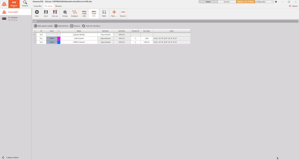 CMP plugin channel setup screen CMP plugin channel setup screen