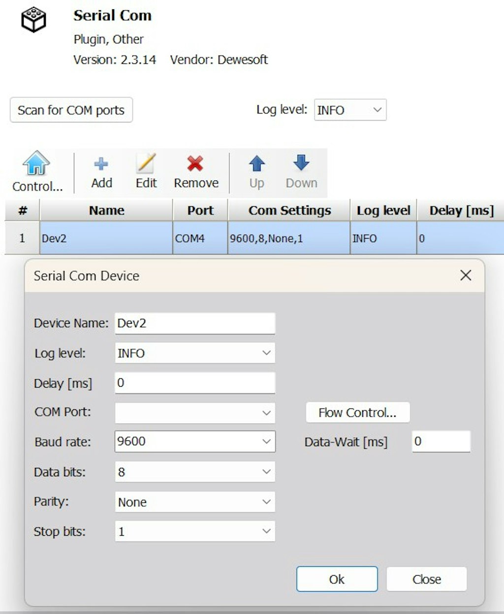 Serial Port Configuration