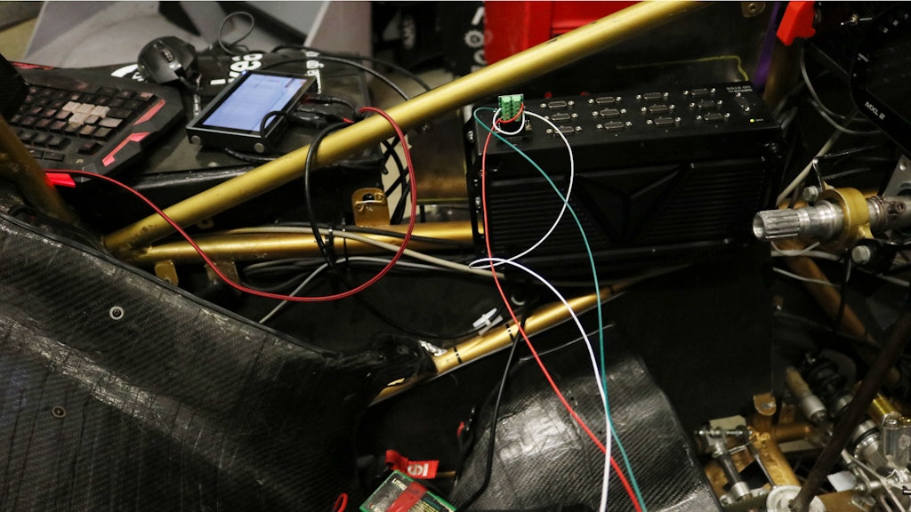 Figure 6. Instrumentation setup during static checks.