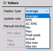 DewesoftX analog meter display type options DewesoftX analog meter display type options