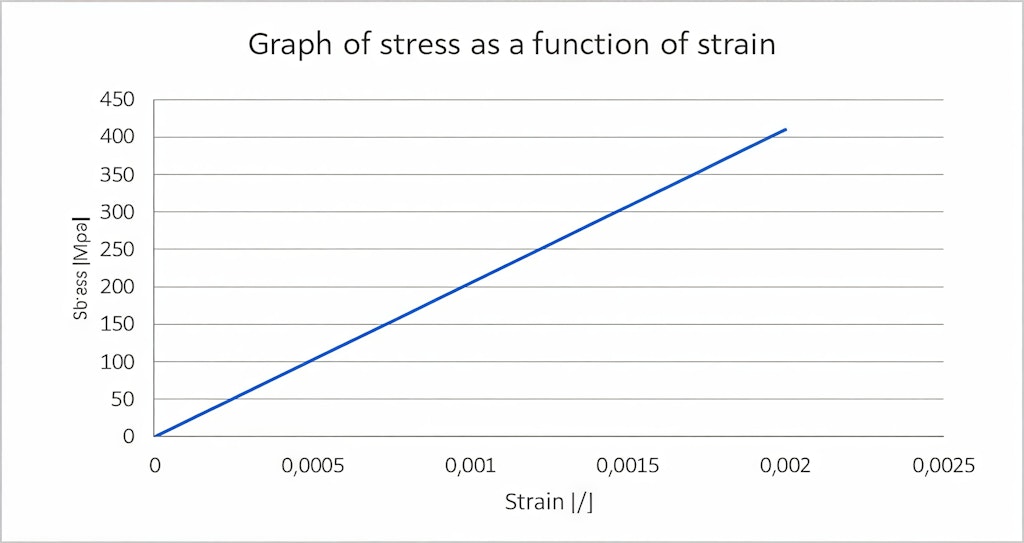 Figure 2. The stress graph as a function of strain for pipes ϕ15/1.5 of 25CrMo4 steel.
