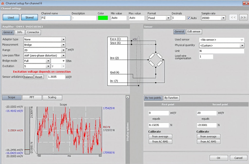 Figure 14. Channel setup in DewesoftX.