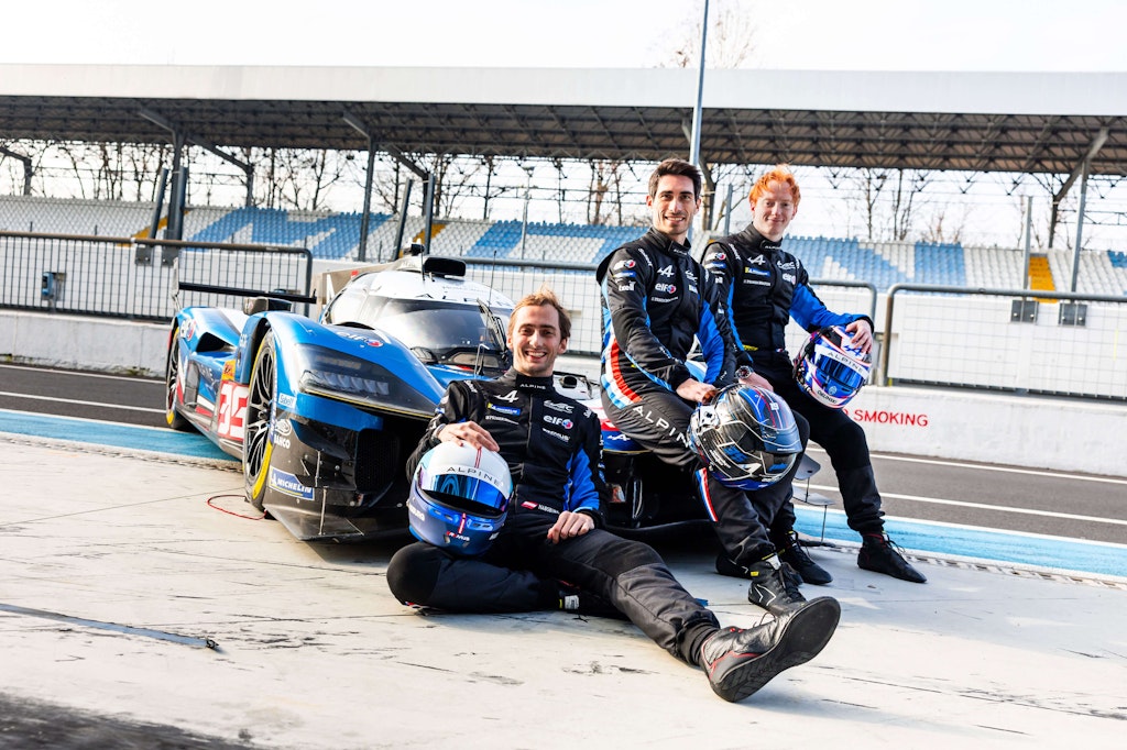 Car #35 drivers from left to right: Ferdinand Habsburgh, Paul-loup Chatin, and Charles Milesi