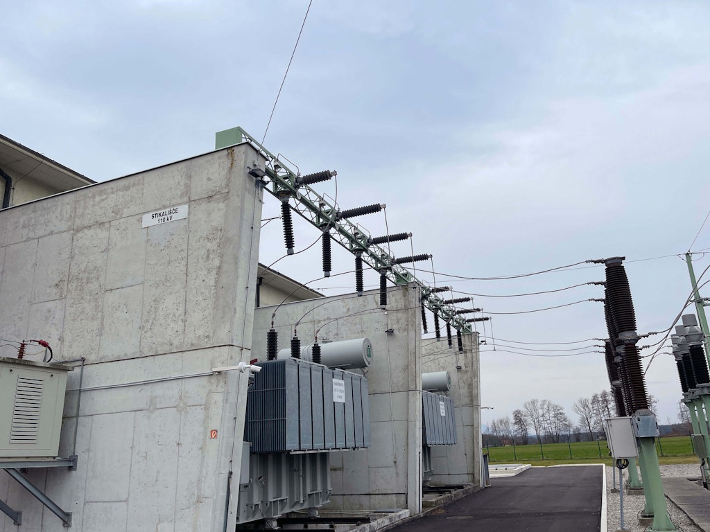 Figure 7. Substation with incoming high-voltage lines