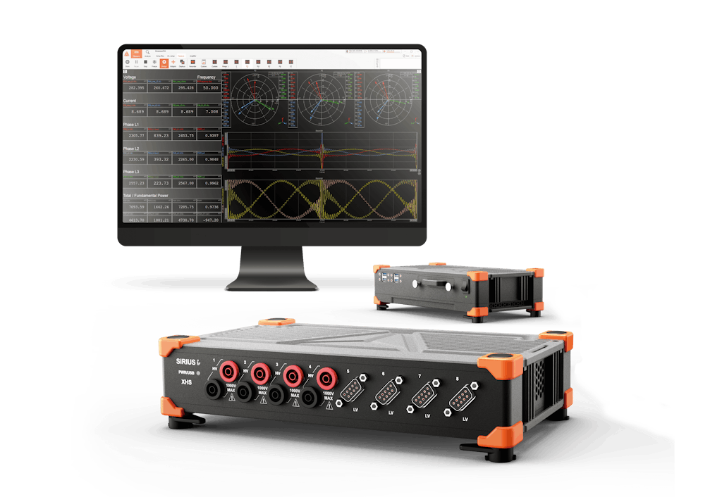 SIRIUS modular “slice” connected to a rugged SBOX computer for data processing and storage. The SBOX drives any standard monitor and has ports for keyboards, pointing devices, and more.
