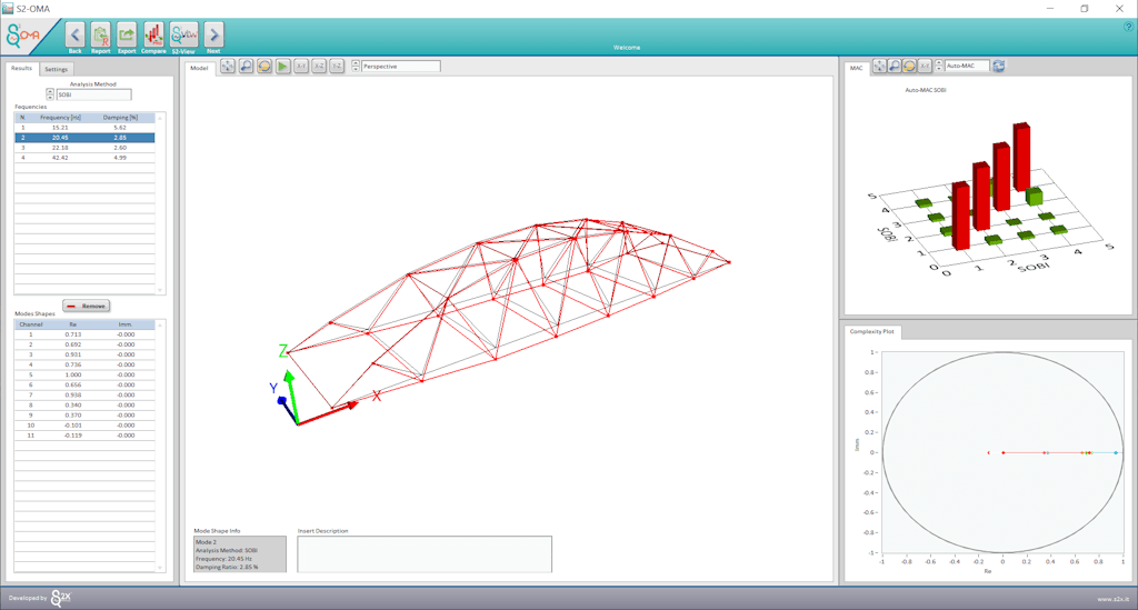 S2-OMA: direct Dewesoft data for advanced modal analysis