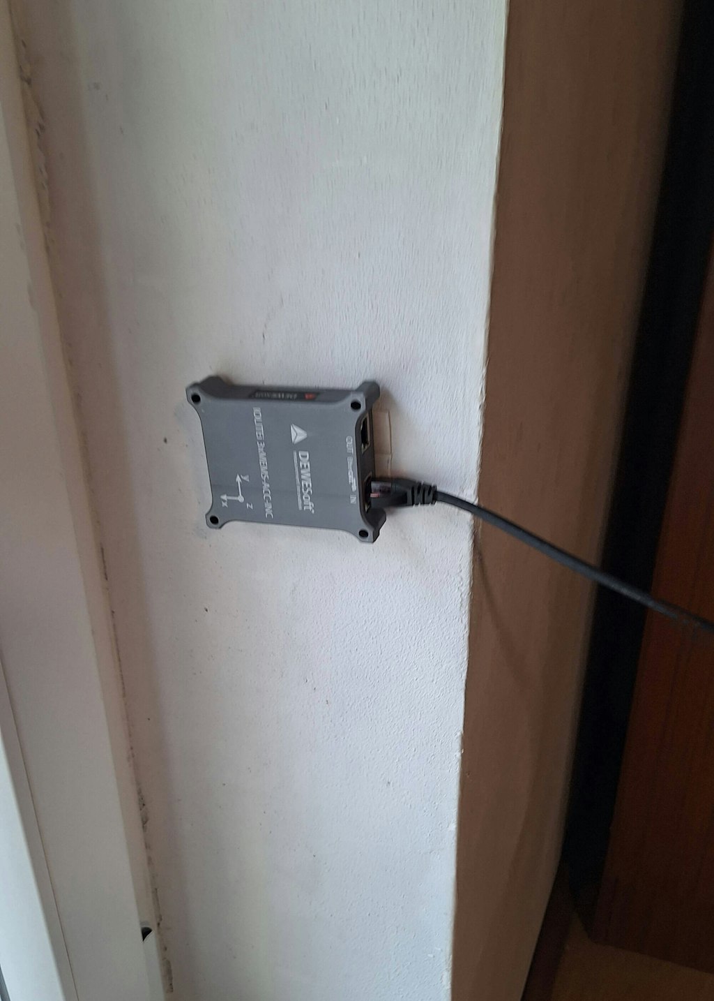 Figure 5. The placement of the accelerometer in the house.