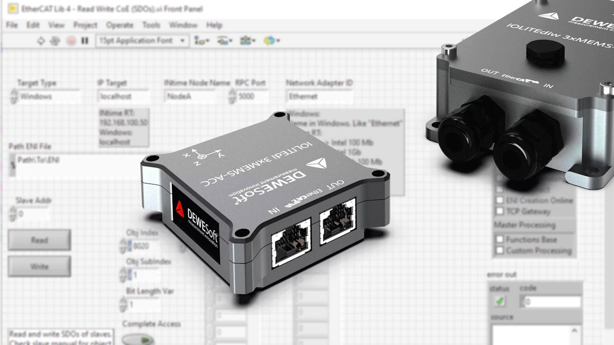 Integrating Dewesoft EtherCAT DAQ Systems with LabVIEW