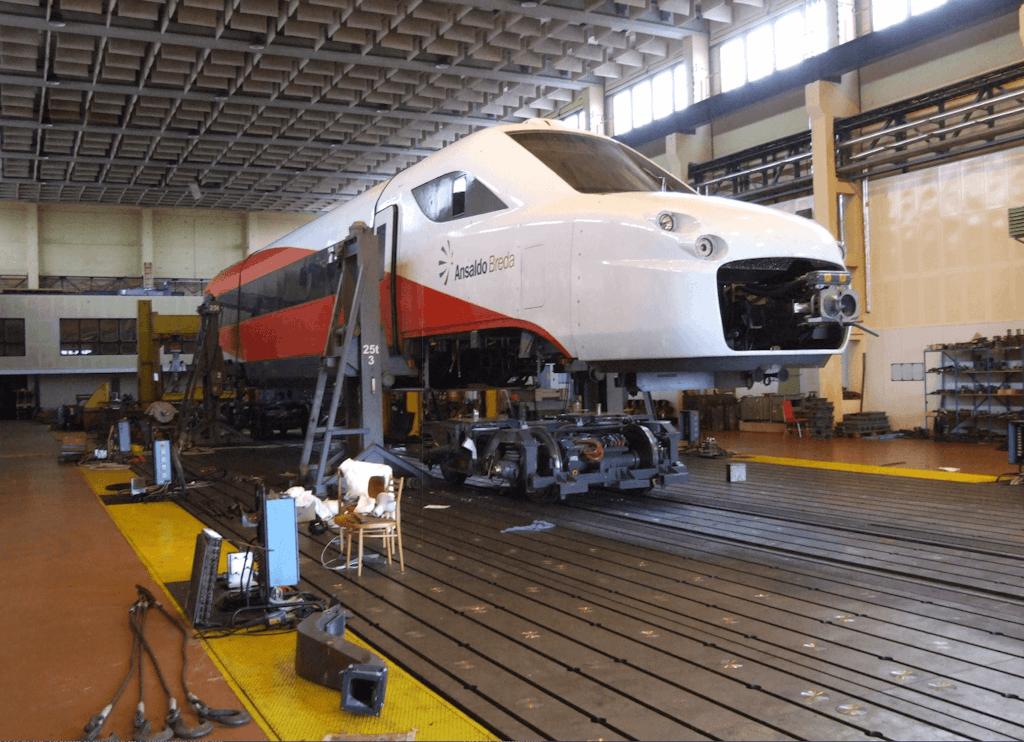 Figure 5. A train unit during static testing.