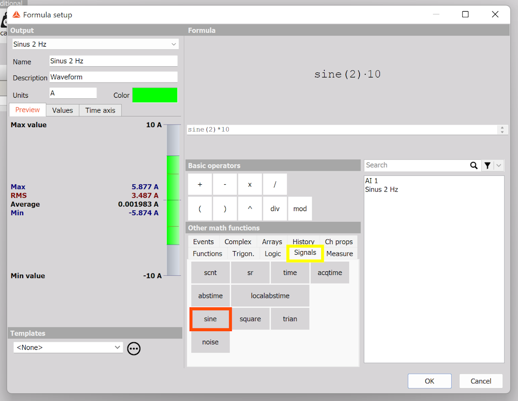 Figure 8 - Math formula editor with equation