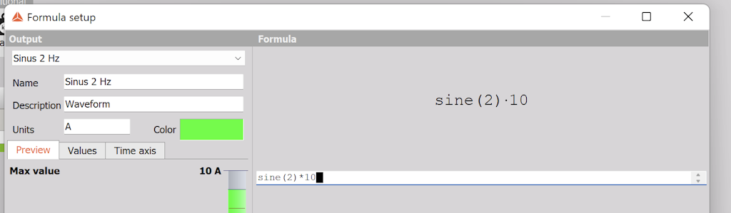 Figure 10 - Math formula editor without syntax error