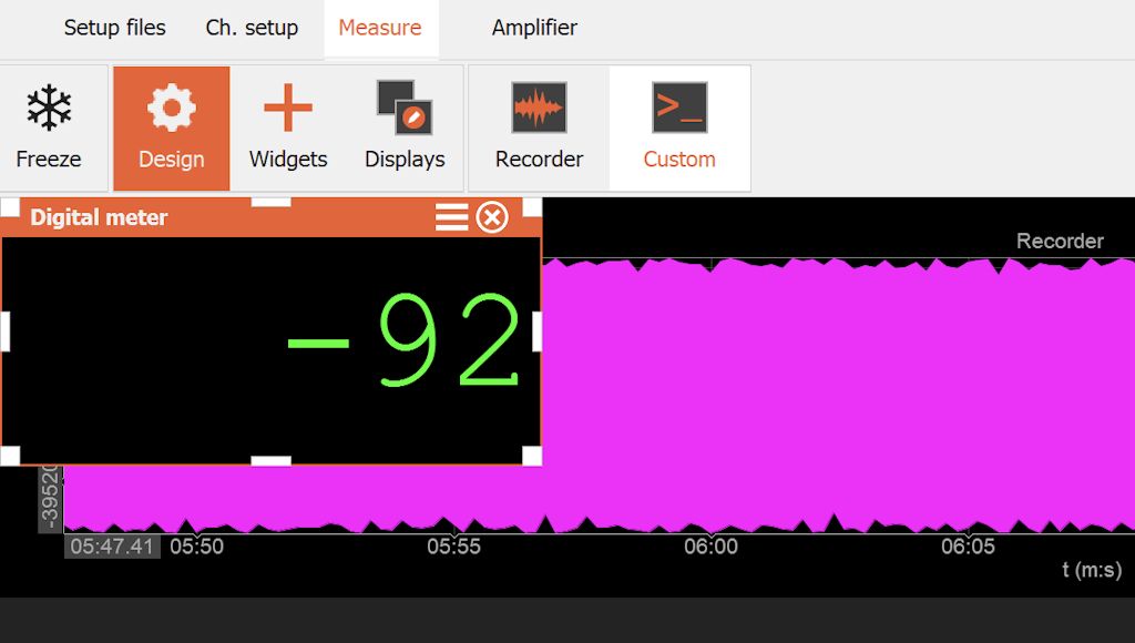Figure 39 - The new digital meter on the screen