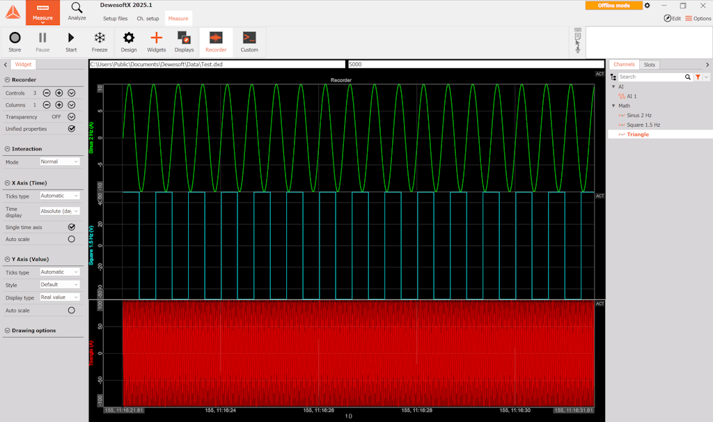 Windarab Basic Math Channels Learn DewesoftX Without DAQ Hardware | Dewesoft