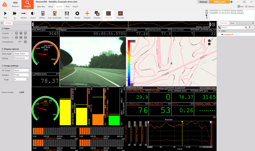 Figure 45 - Example drive data file