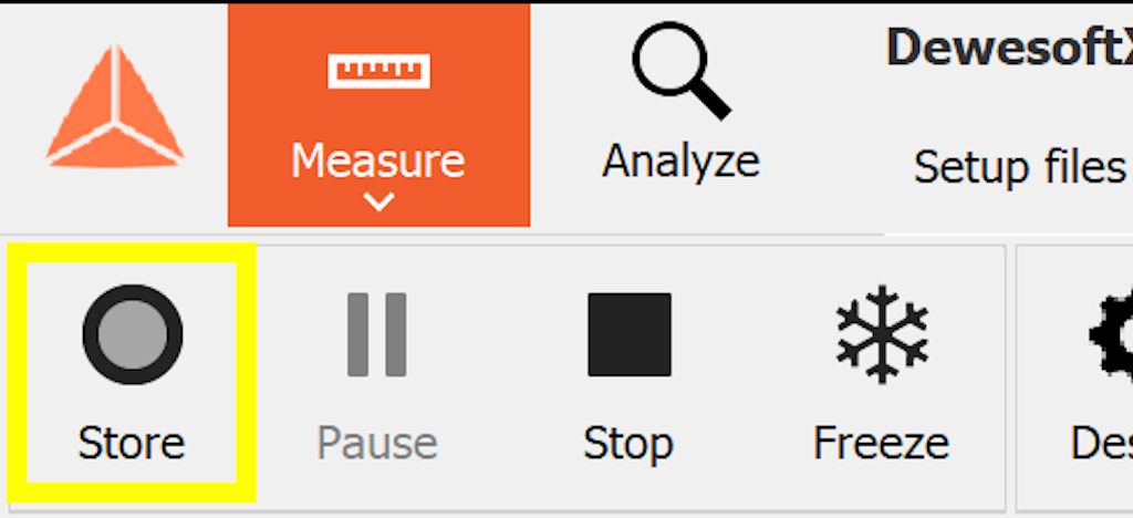Figure 42 - the Store button