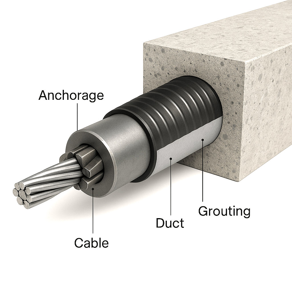 Figure 2. Render of a BBRV tensioning system.