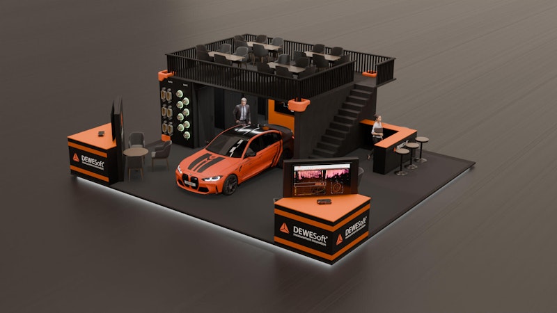 Conceptual render of the new trade show booth Conceptual render of the new trade show booth