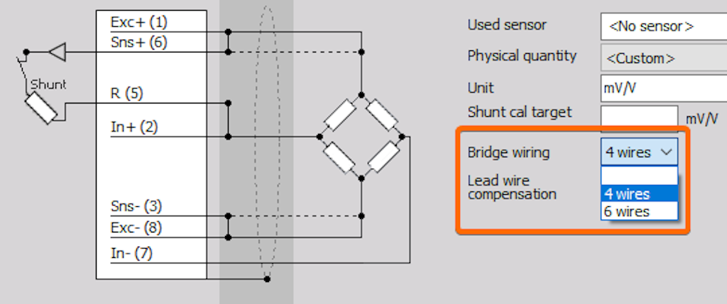 4 wire or 6 wire bridge wiring